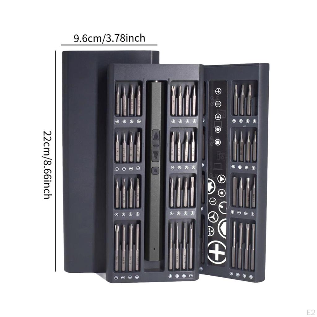 66 in 1 Mini Electric Screwdriver Kit Repair Tools Cordless Precision Set with LED