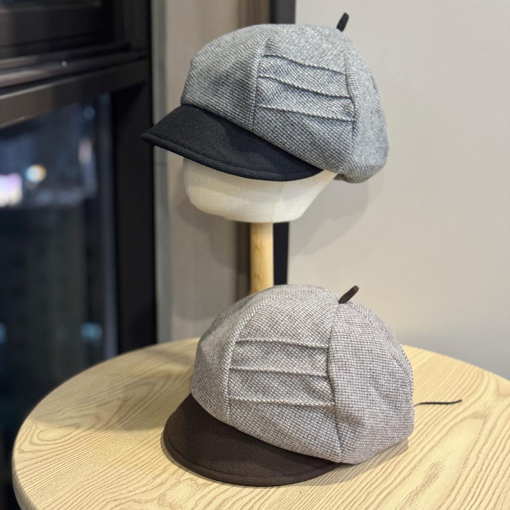 Korean Style Autumn and Winter Beret Hat for Women Versatile Octagonal Hat Small Head Circumference Painter Hat One Hat Multi Wear Forward Hat