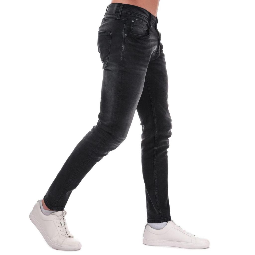 Duck and Cover Mens Maylead Cotton Denim Faded Slim Jeans