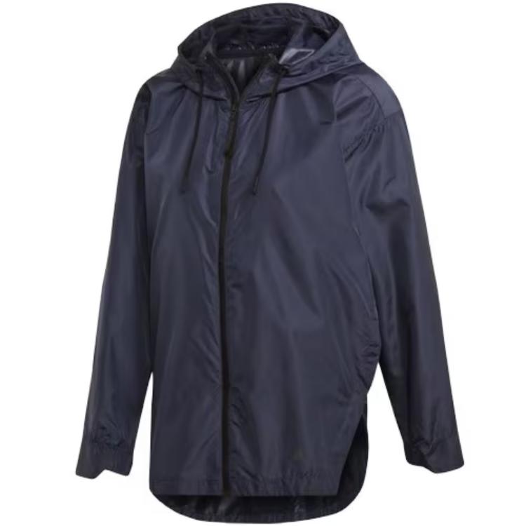 

Adidas Wanderlust Climastorm Solid Color Sports Windbreaker Hooded Long Sleeve Jacket Women Jackets Blue DT4136 XL