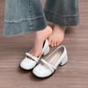 Black Single Shoes Women's Sweet Cool Gentle Shoes New Pure Desire Beautiful High Heel Bow Mary Jane Shoes