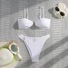 Women's Fashion Halter Bikini - Solid Color Split Swimsuit