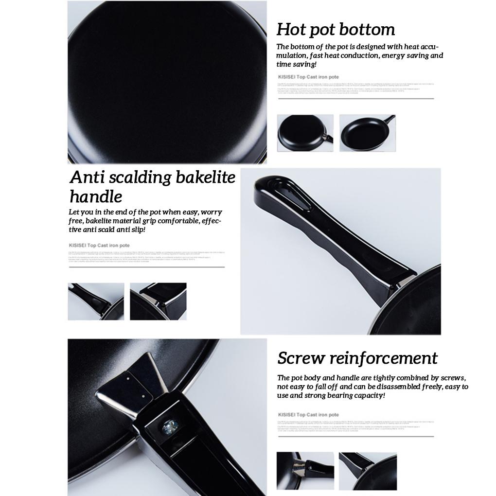 Frying Pan Non-stick Mini Thick Steak Flat Pan Iron Pancake Egg Fryer Kitchen Cookware, 20cm