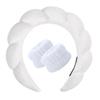 Vintage Velvet Cloud Hair Hoop for Women Girls Sponge Headband Wash Face Wristband Set Spa Bathroom Accessories
