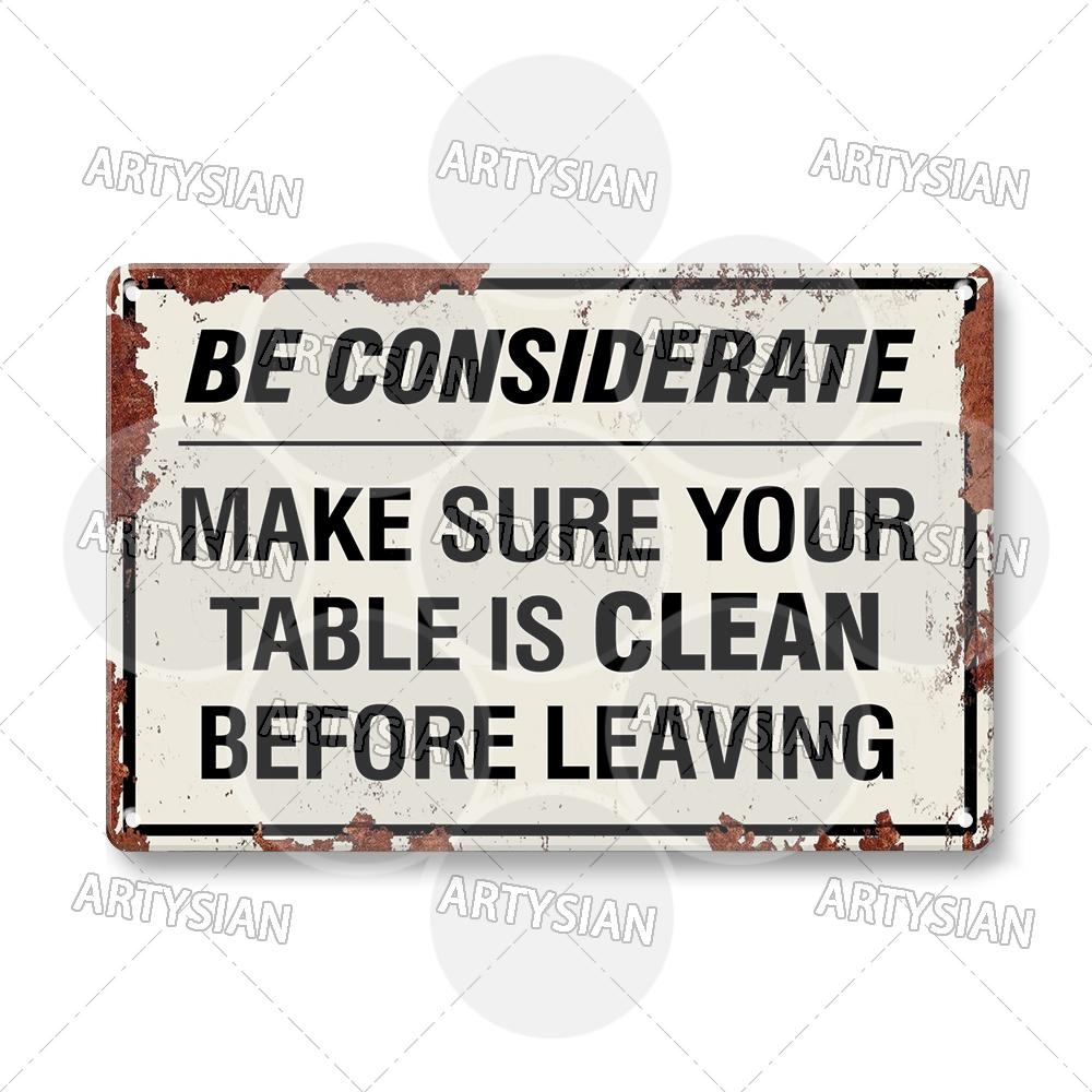 Hygiene Metal Sign No Shoes No Food Drink Restaurant Office School Public Space Plaque Wash Your Hand Sanitizer Keep Clean Sign
