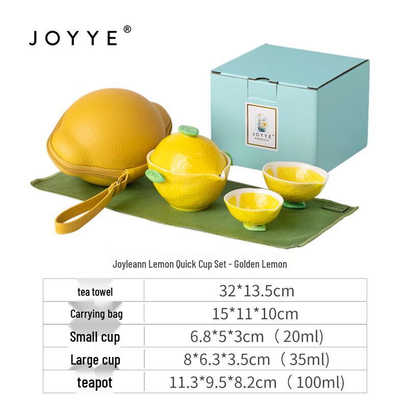 JOYYE Golden Lemon Ceramic Tea Set