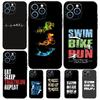 Triathlon Tri Life Swim Bike Run Case For iPhone 15 16 14 13 12 11 Pro Max Plus X XR XS 12 13 Mini Cover Accessories