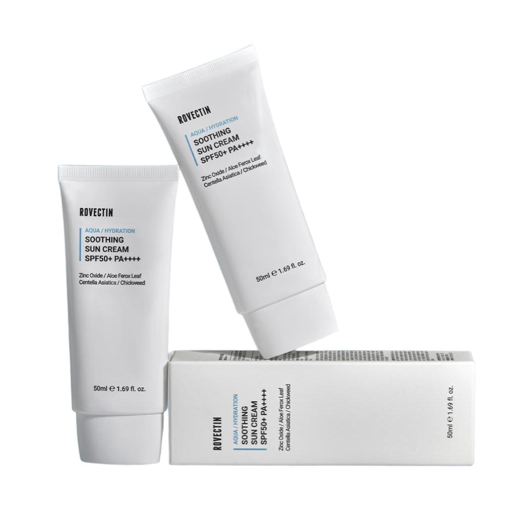 ROVECTIN Aqua Mineral Moisturizing Sunscreen SPF50+ PA++++ 50ml 2pcs
