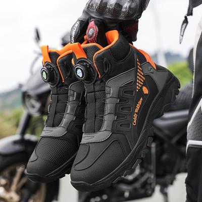 Spring Autumn Motorcycle Boots Men Motor Motorbike Riding Shoes Anti-fall Motorcycle Shoes Motocross Off-Road Racing Boots