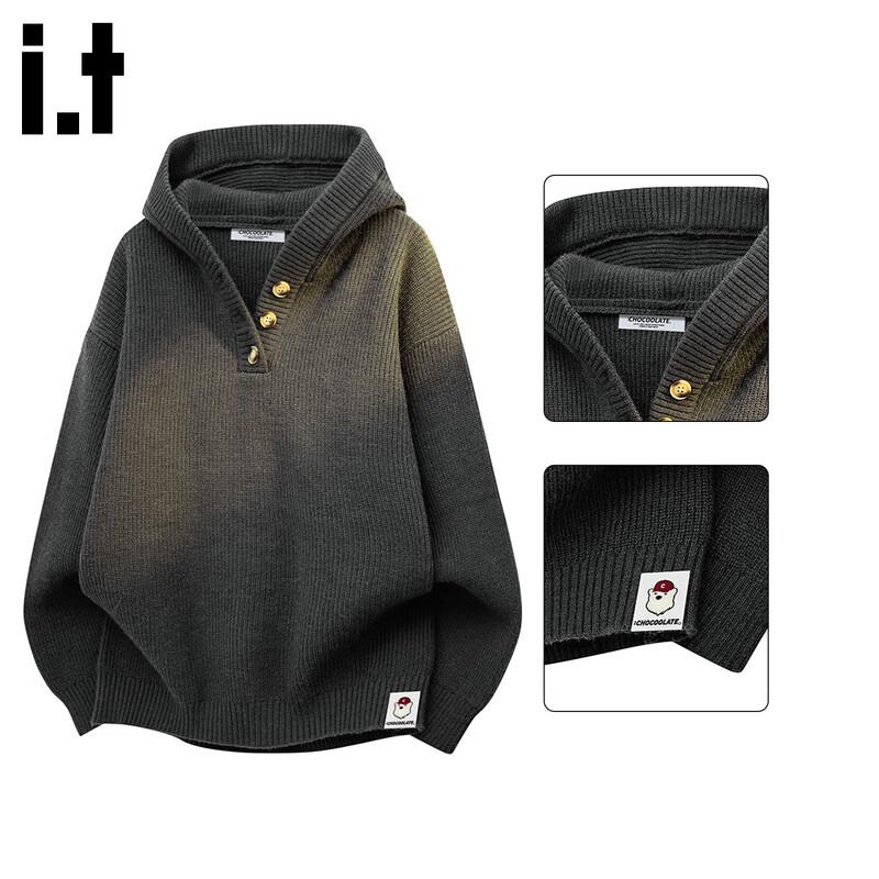 

:CHOCOOLATEit Men s Loose Fit Hooded Knit Sweater 3XL