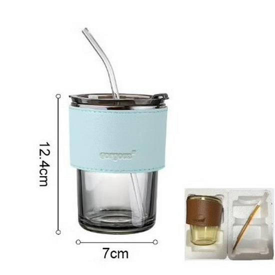 

Бамбуковый стакан с соломинкой: Универсальный стакан для напитков для кофе, сока или воды 400ml