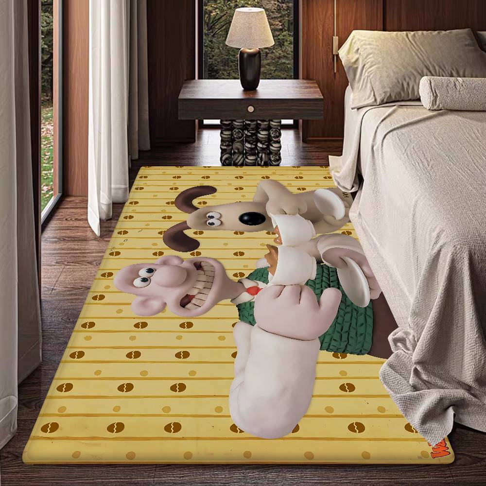 Cartoon W-Wallace and G-Gromits Room Mats Retro Multiple Choice Living Room Kitchen Rug Non-Slip Welcome Rug