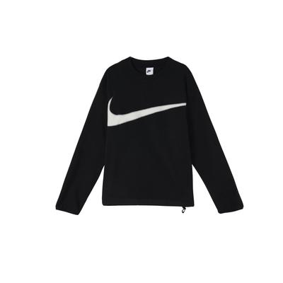 Nike Felpa Girocollo Club+ Fleece Invernale con Stampa Logo Grande Uomo Top Nero DQ4895-010