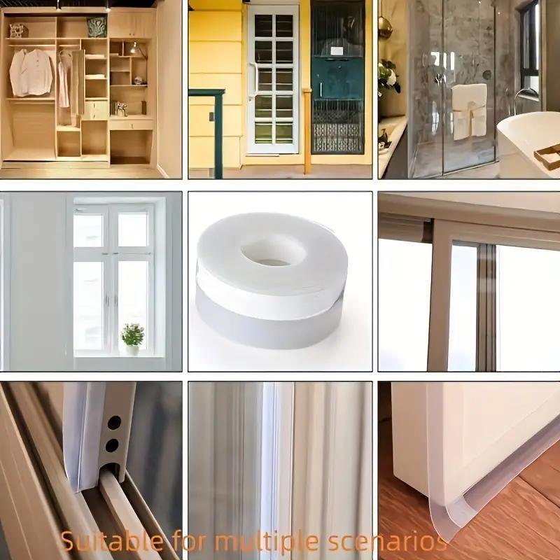 1PC 1m/39.37inch Silicone Self-Adhesive Door Weather Stripping Window Seal Strip Sealing Sticker Tape Door Draft Stopper