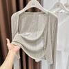 Temperament Collar Thin Floral Cardigan Women's Air-conditioned Shirt with Shawl Top Jacket Summer