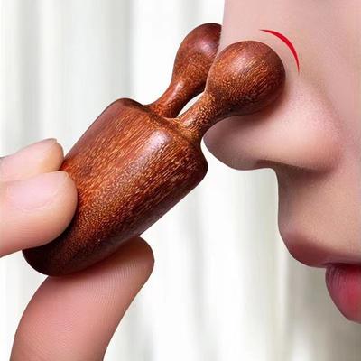 Sandalwood Facial Massage, Snail Nose Massager - Wooden Handle and Small Snail Comb for Eye Massage, Massager