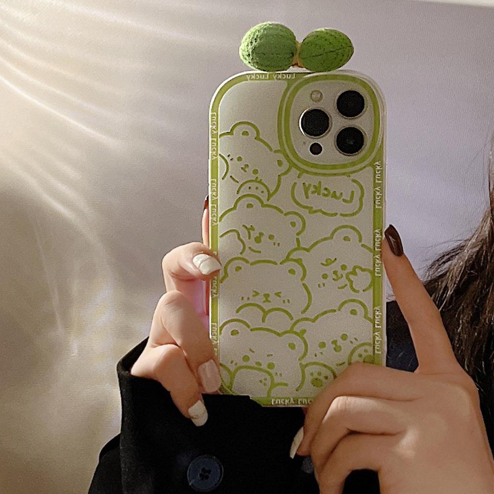 Small Fresh Flowers 12 Suitable for Iphone15pro Max Apple 8 Mobile Phone Case 16 Soft 15 Bow Xs Set 13