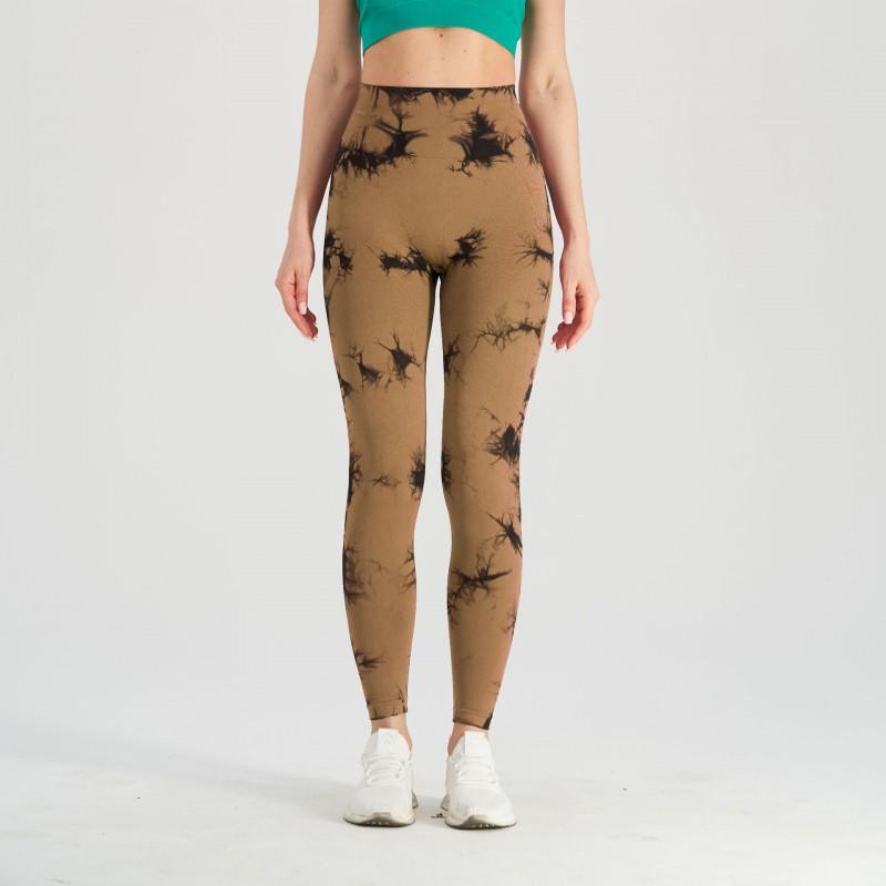 Womens Tie Dye Yoga Pants High Waist Tummy Control Butt Lifting Workout Leggings Seamless Naked Feel Gym Tights