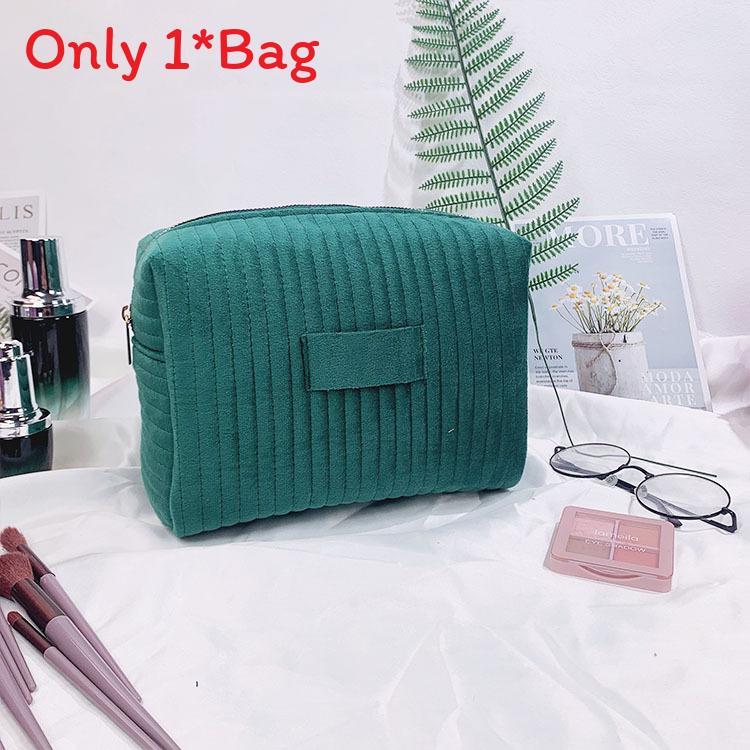 Borsa da Trucco in Velluto Organizer da Viaggio con Cerniera per Donne e Uomini
