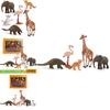 Wild Animal Pvc Figurine Collection Featuring Giraffe Tiger Elephant Flamingo For Kids Gift