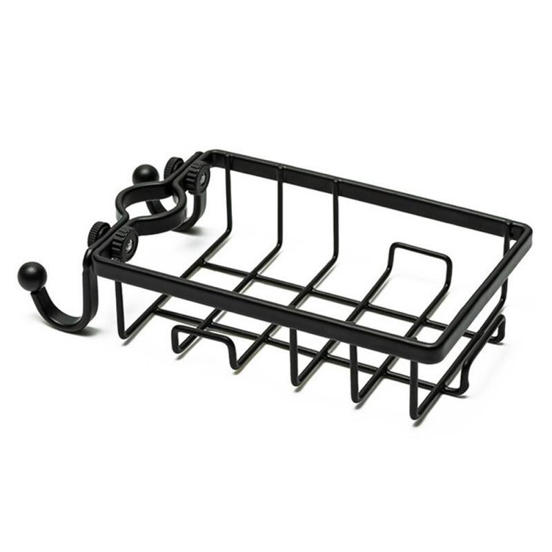 Kitchen Sink Faucet Rack Sponge Rag Storage Drain Shelf Bathroom Shower Rod Hanging Iron Basket Soap Dish Shampoo Holder