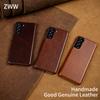 Custodie in Vera Pelle Fatte a Mano Per Samsung Galaxy S21 FE S20 S20FE 5G S20Plus Estetica Modello Vintage Cover Posteriore per Telefono