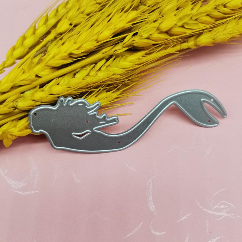 Designový vzor mořské panny Kovová vyřezávací šablona pro kutilské album Scrapbooking Foto embossovací papír Card Craft Decor