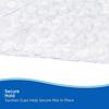 Non-Slip Vinyl Shower Bath Mat with Suction Cups Large Drain Holes Soft Touch 27x14.5 Inches Easy Clean Smooth Surface
