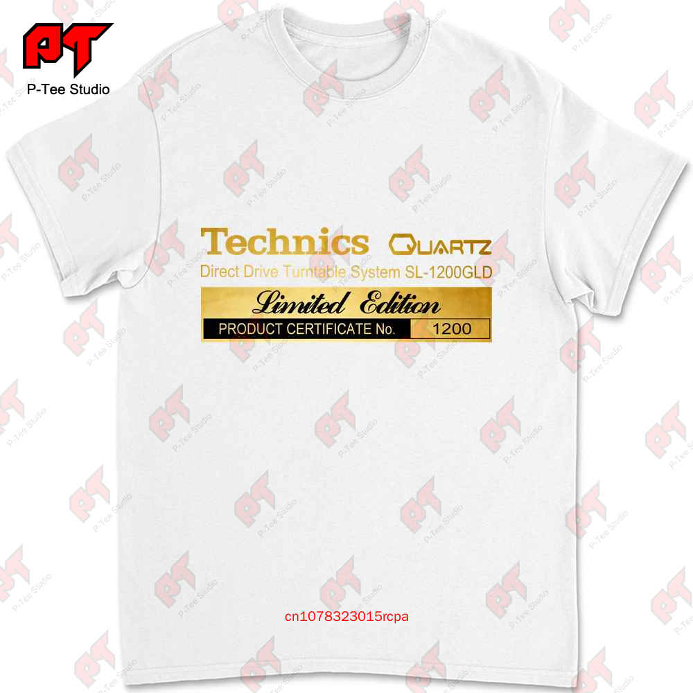 Technics Sl 1200 Gld Limited Edition Gold T Shirt Rare Turntable Dj KBM3