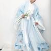 Chinese Wei And Jin Dynasties Style Han Element Suit Landscape Printing Large Sleeve Hanfu