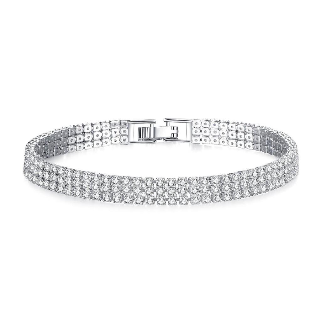 Pulseira Feminina de Zircônia Cristal de Alta Qualidade - Acessório de Moda Elegante