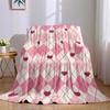 Grid Heart Flannel Blanket Perfect for Sofa Office Bed Travel Sleep Read Relax Camping four season use