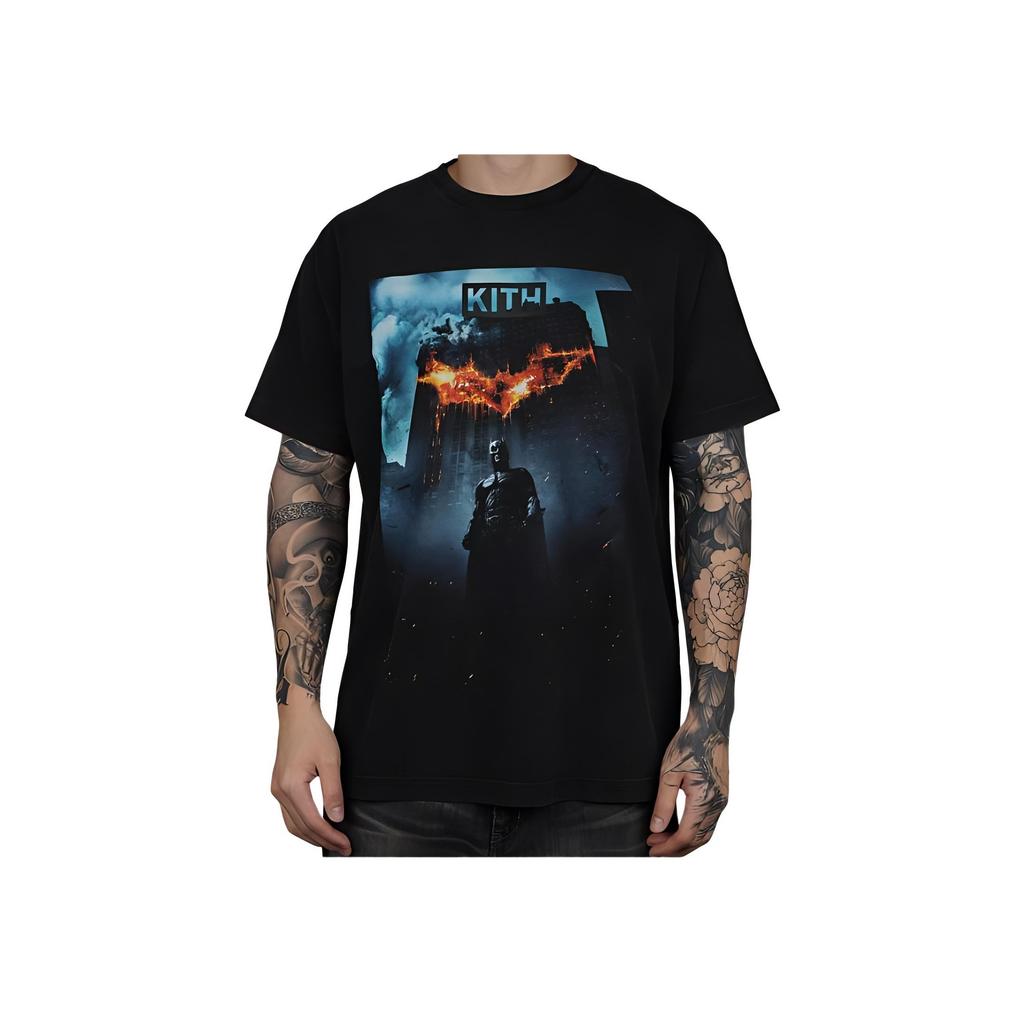 Kith Graphic Print Crew Neck Short Sleeve T-Shirt Men Tops Black KHM-032763