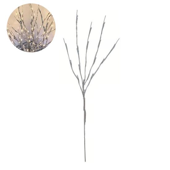 1 PC White Birch Branch Lights Battery Operated 20 LED Fairy Lights Willow Branches for Home Bedroom Inside Outdoor Decoration