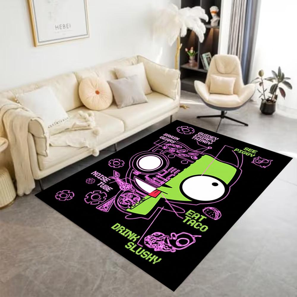 Zombie Invasion Floor Mat Perfect for Playrooms Bedrooms Balcony Study room Anti-slip Rug Anime Office Decor Wedding Party Gift