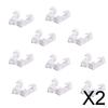 2x20pcs Wire Cable Cord Clips Clamp Wall Tidy Organizer Holder White