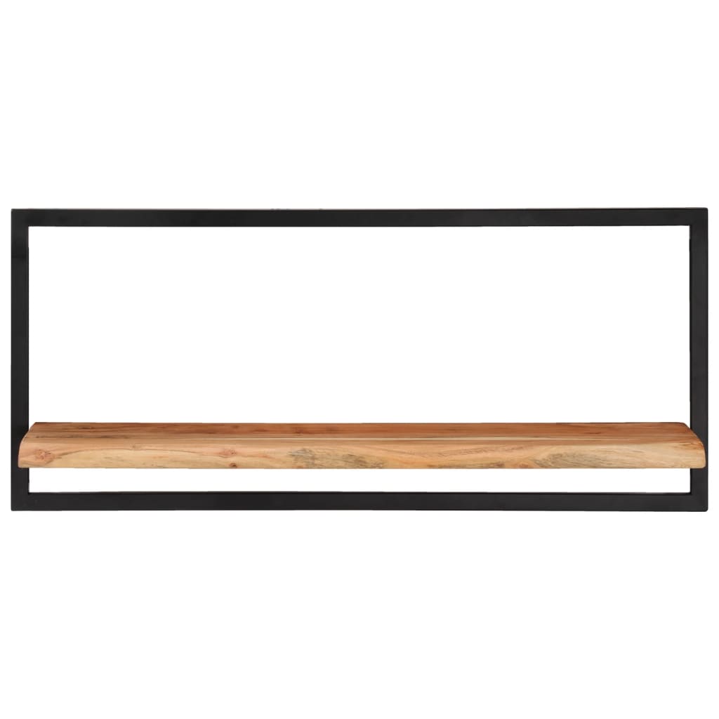 Wall Shelves 2 pcs. 80 x 25 x 35 cm Solid Acacia Wood and Steel