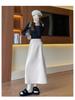 Khaki Wool High-Waist Slimming Midi Skirt for Women - A-Line, Hip-Hugging, Spring/Autumn 2026