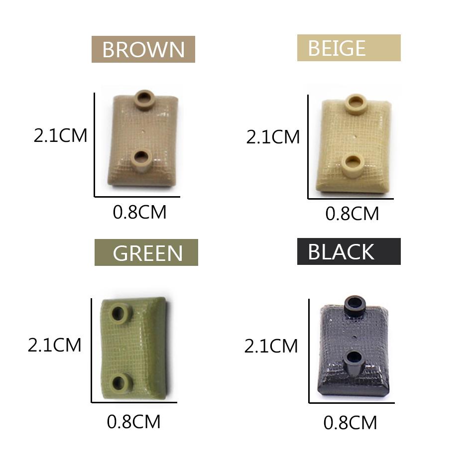 30/50 PCS Military Sandbag DIY Army Scene Parts Compatible WW2 Soldier Figures Weapon Building Blocks Toys For