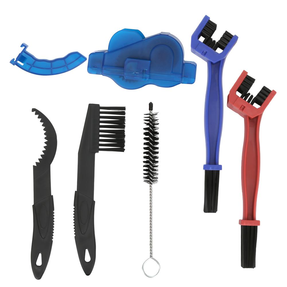 6PCS Cycling Maintenance Equipment Mountain Bike Chain Brush Cleaner Cleaning Tool Kit