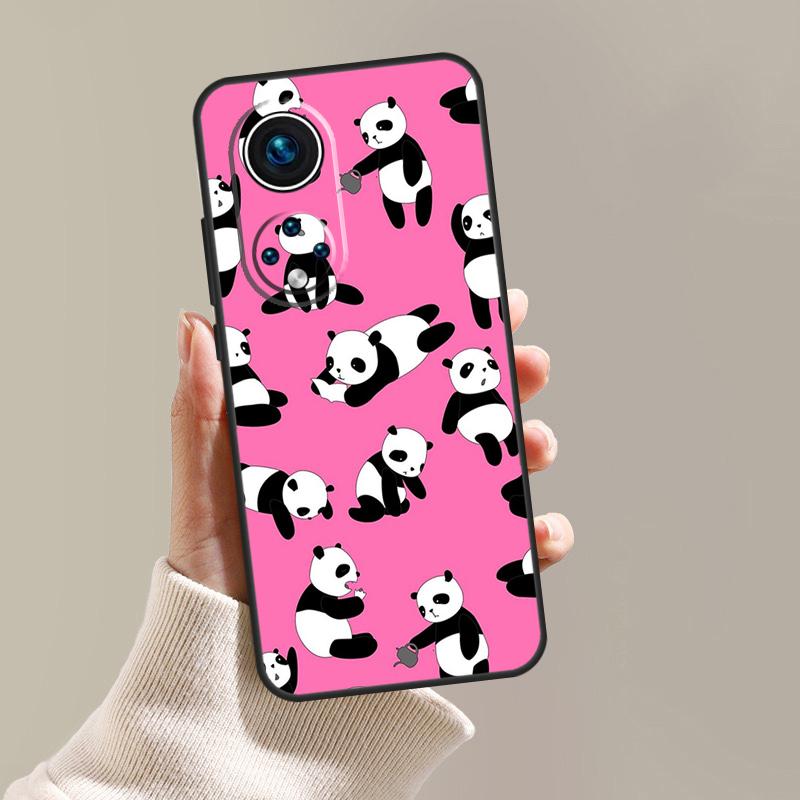 Cartoon Panda Bear Case Cover For Honor X8a X9a X7a X6a X7 X8 X9 50 70 90 Lite Honor 8X 9X Magic 5 Lite Pro