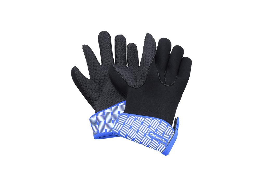 Seiei Cuisipro Hitzebeständige Ofenhandschuhe, Blau, 120428, Ca.. 27 cm (10,5 Zoll). Diese Ofenhandschuhe sind spülmaschinenfest und bieten eine hitzebeständige, n