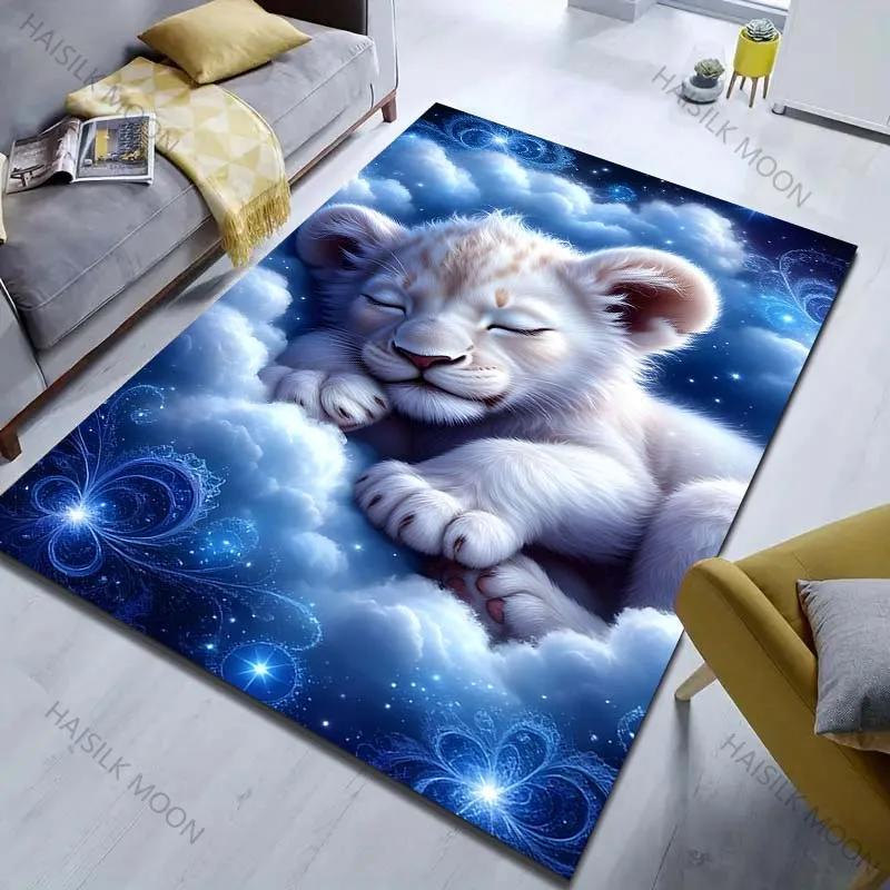 1 Stück Im Roman Schlafen in den Wolken Druck Teppich für Schlafzimmer Wohnzimmer Bettseite Sofa Bodenmatte Moderne Heimdeko Bereichsteppich