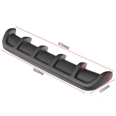 67cm Universal Car Lower Rear Body ABS Bumper Diffuser Shark Fin Kit Spoiler