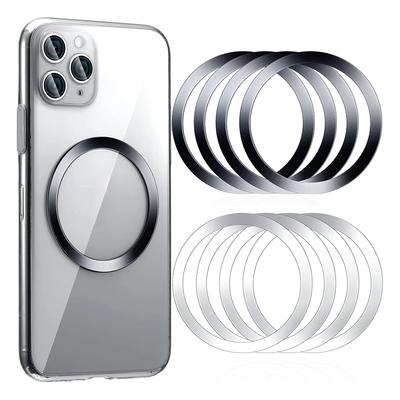 Edelstahl Universeller Magnetischer Metallplattenring für Magsafe Kabelloses Ladegerät Eisenblech Aufkleber Magnet Auto Handyhalter