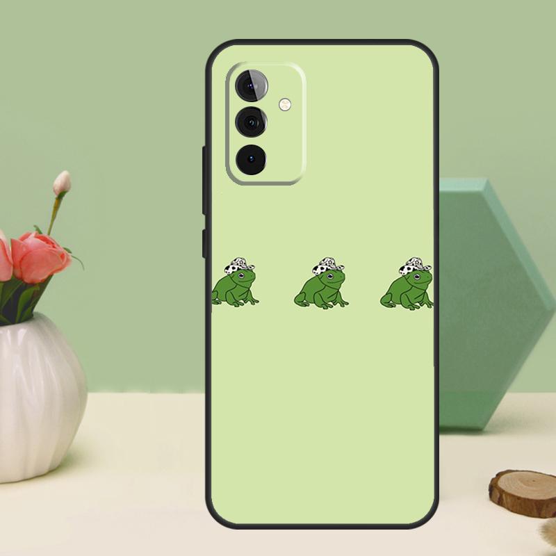 Cute Green Frog For Samsung Galaxy A06 A16 A26 A36 A56 A52 A53 A33 A13 A34 A54 A14 A15 A35 A55 A22 A32 Case