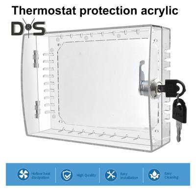 Transparenter Thermostat-Schließfach mit 2 Schlüsseln für Zuhause, Wohnung, Büro, Schule, Wandmontage, Thermostat-Abdeckung, universeller großer AC-Thermostatschutz