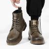 Golden Sapling New Genuine Leather Boots for Men Concise Ankle Boot Male Outdoor Non-slip Hiking Botas Climbing Shoes