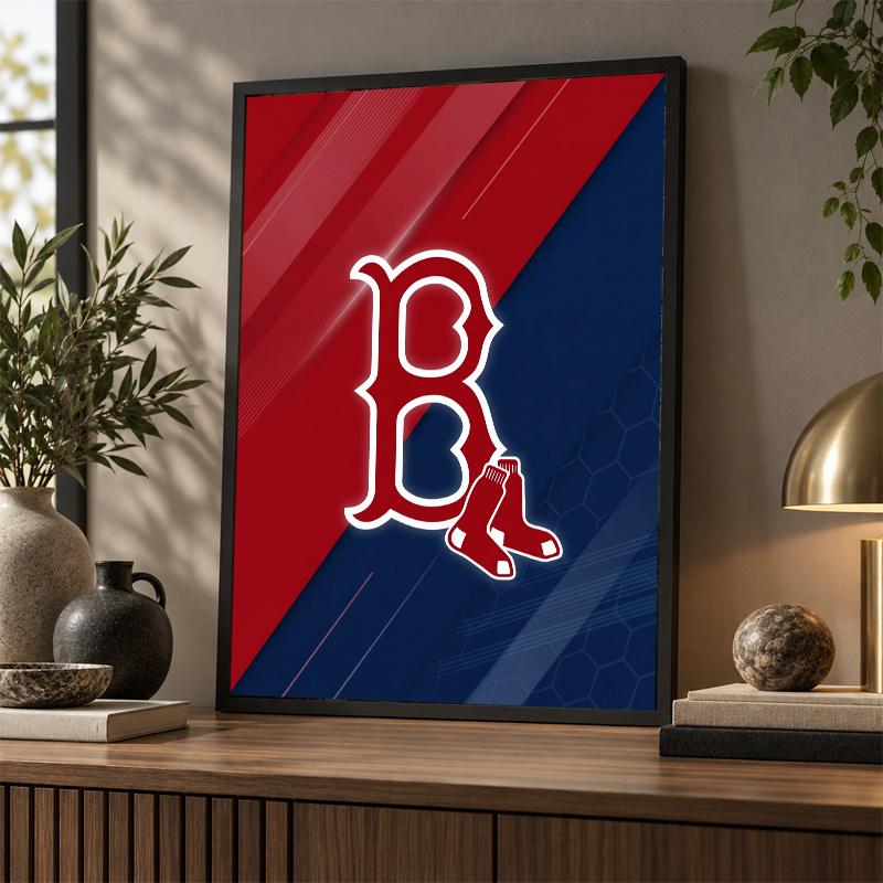 Boston Red Sox Diamond Painting Kit 5D Full Drill DIY Diamond Mosaic Wall Art Home Decor