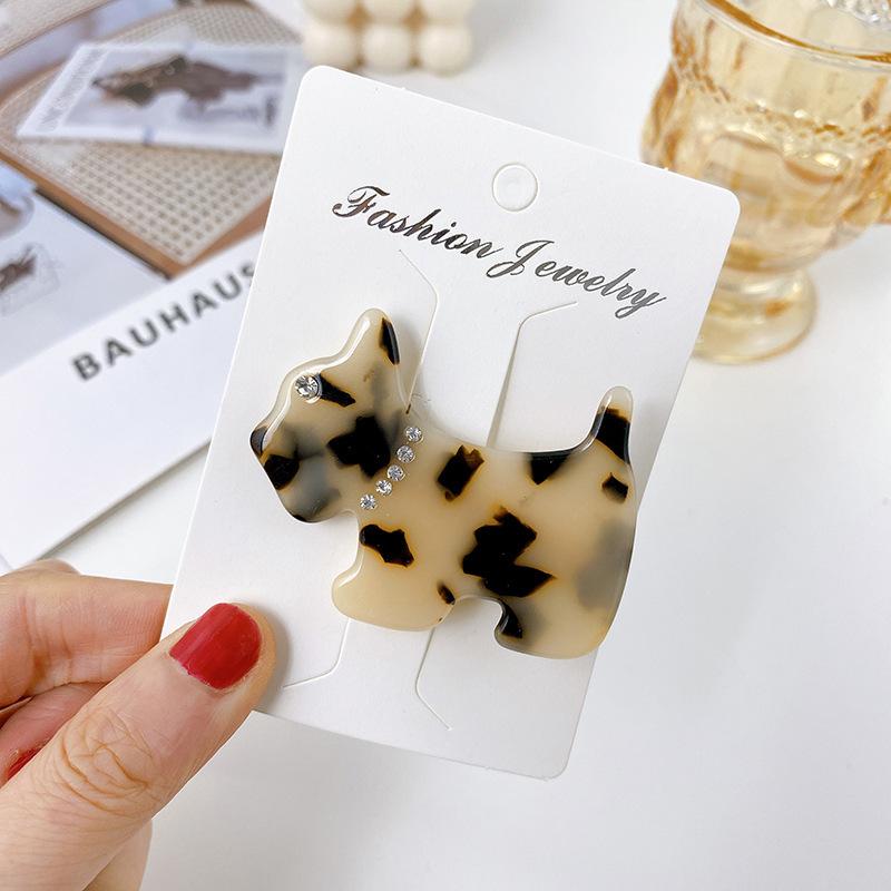 Fashionable Acetate 53cm Hair Clip With Lovely Dog Accents Perfect For Cute And Sweet Styles